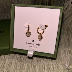 Kate Spade Gold Heart Hoop Earrings